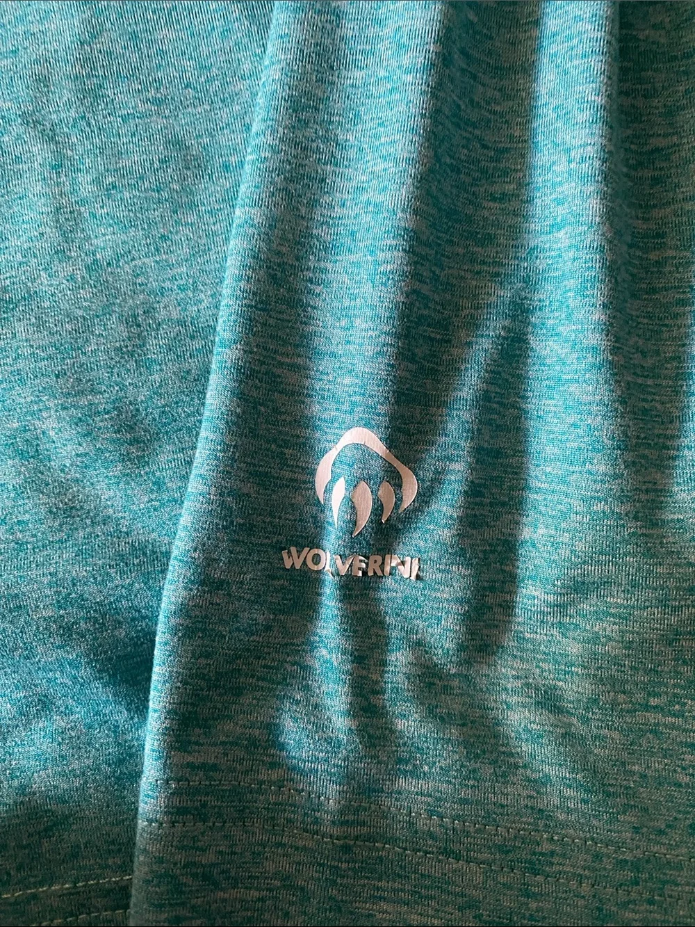 Wolverine Bluish Green Hooded Long Sleeve Shirt
